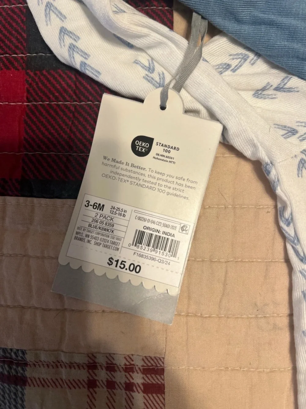 cloud island Blue and White Footed One-Piece Sleepers - 2 Pack